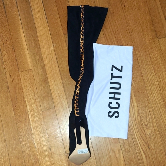 Schutz Benine Up Black Over the Knee Boots - Picture 5 of 6